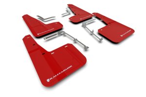 Toyota GR Yaris Mud Flaps - Rally Armor - UR Red w/White Logo - Red - `20-`25